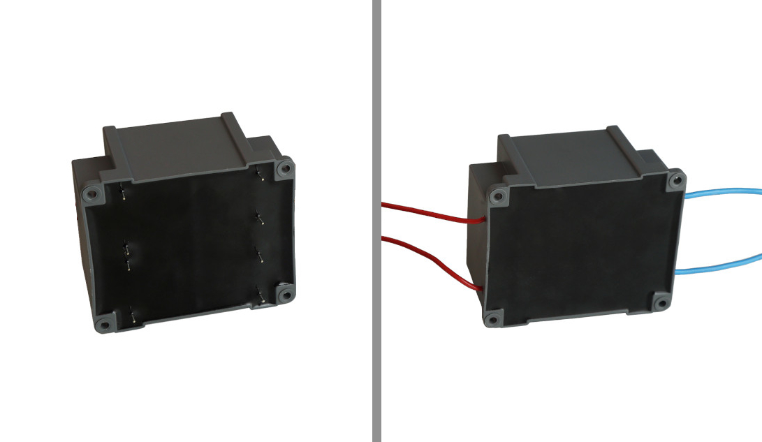 Трансформатор ТПГ-60 может быть изготовления с выводами-штырьками и с гибкими выводами