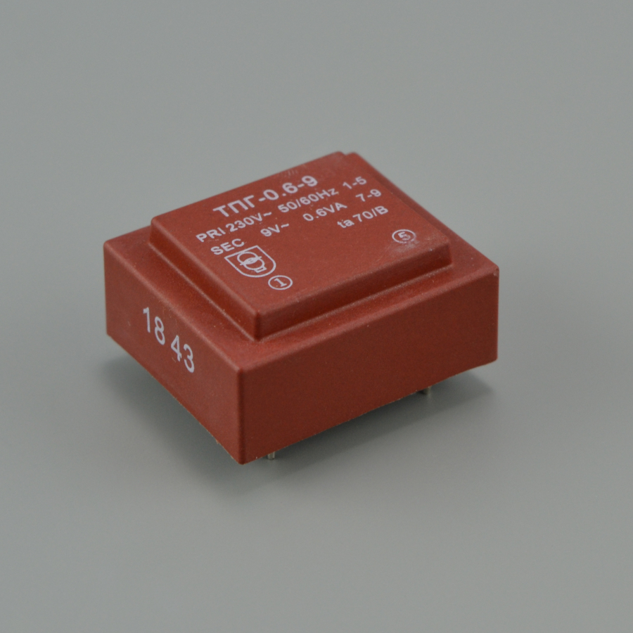 ТПГ-0,6-9 герметичный трансформатор 220/9 В, 0,6 Вт